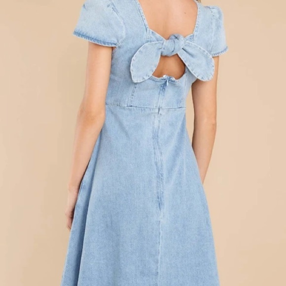 Molly Bracken Alice Light Wash Denim Dress - XS - Picture 4 of 6